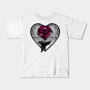 Rose and heart Kids T-Shirt